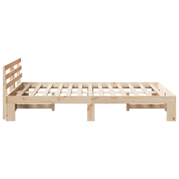 Kiefernholz Bettgestell Natürliches Holz Massivholz 140 x 190 cm