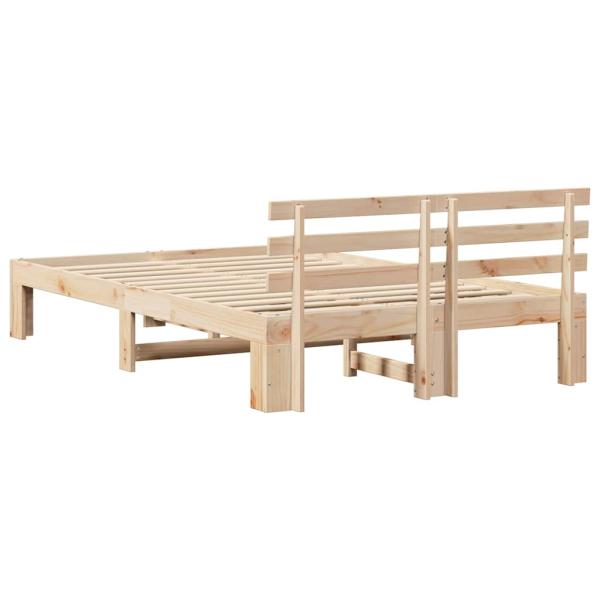 Kiefernholz Bettgestell Natürliches Holz Massivholz 140 x 190 cm