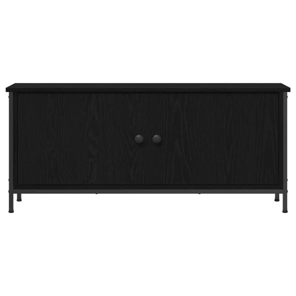 Schwarzer Eichen TV-Ständer Schwarze Eiche Spanplatte, Metall