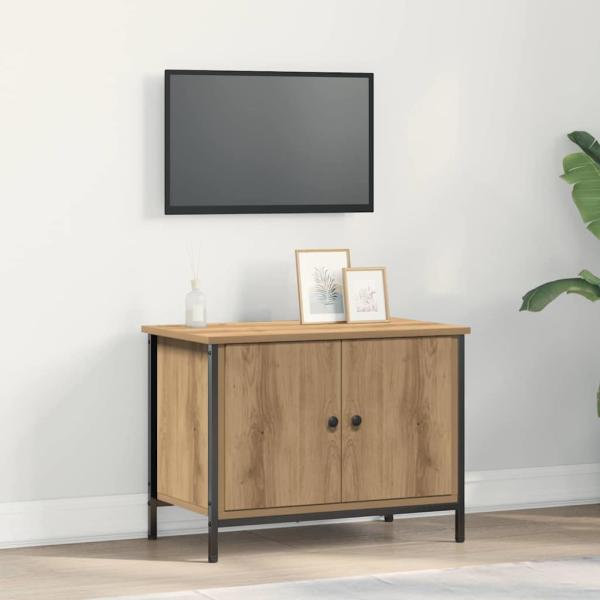ARDEBO.de - TV Stand Artisan Eiche Spanplatte 60 x 35 x 45 cm TV Stand