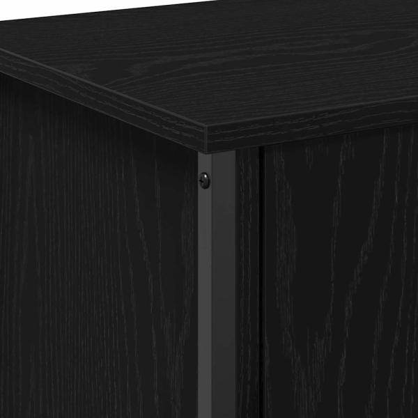 TV-Schränk 60 x 35 x 45 cm Schwarz Eichen-Optik Holzwerkstoff