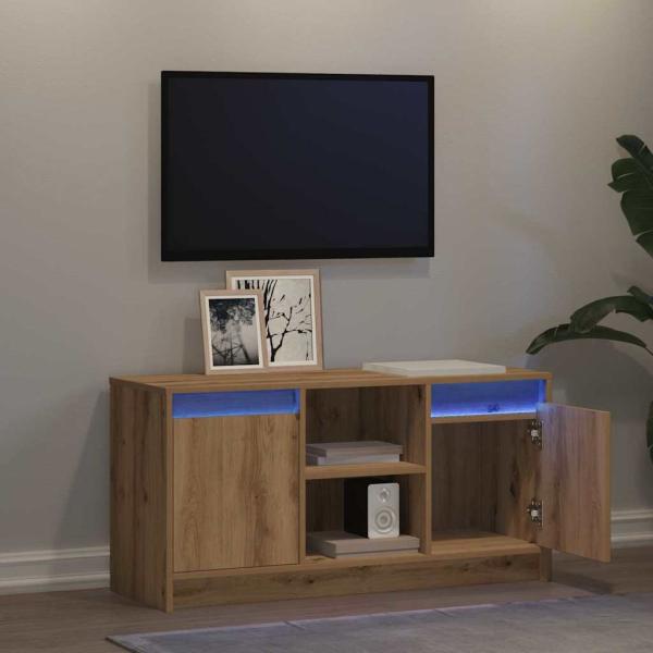 Entertainment Center Artisan Eiche Holzwerkstoff Mittel Regale