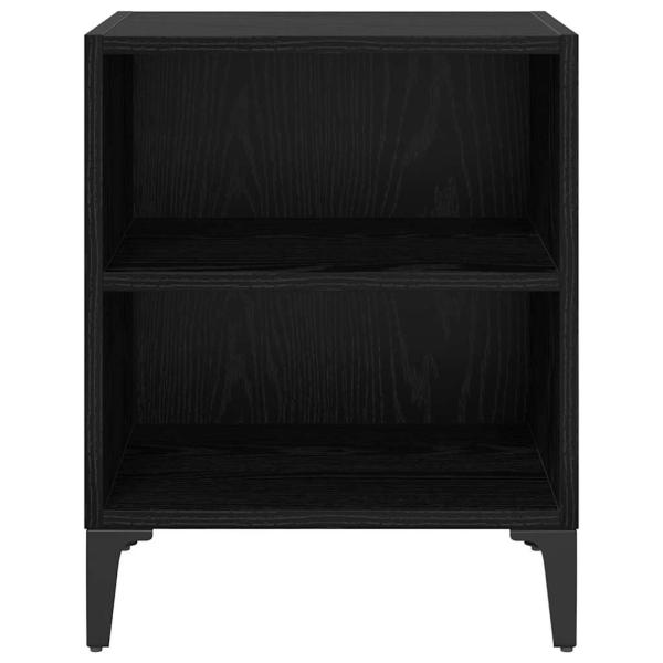 Nachttischschränke 2 St. Schwarz-Eiche 40x30x50 cm Mit Holz