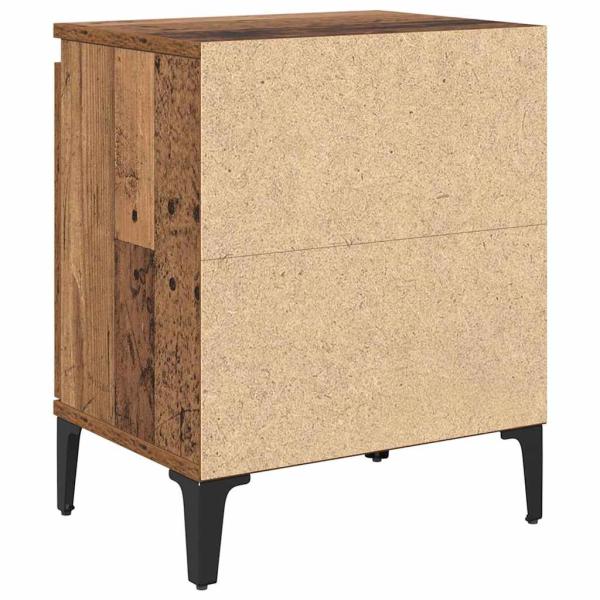 Alter Holz Nachttisch Altes Holz Massivholz, Metall 40 x 30 x 50 cm