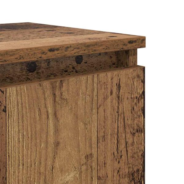 Alter Holz Nachttisch Altes Holz Massivholz, Metall 40 x 30 x 50 cm