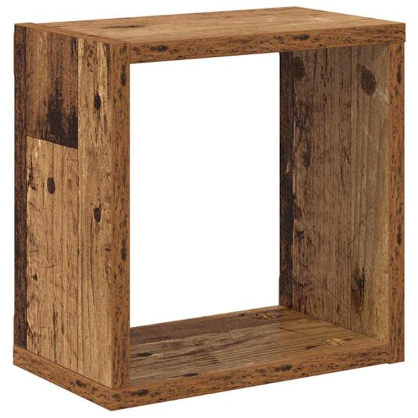 Wandregale Altes Holz Massivholz Altholz 26 x 15 x 26 cm