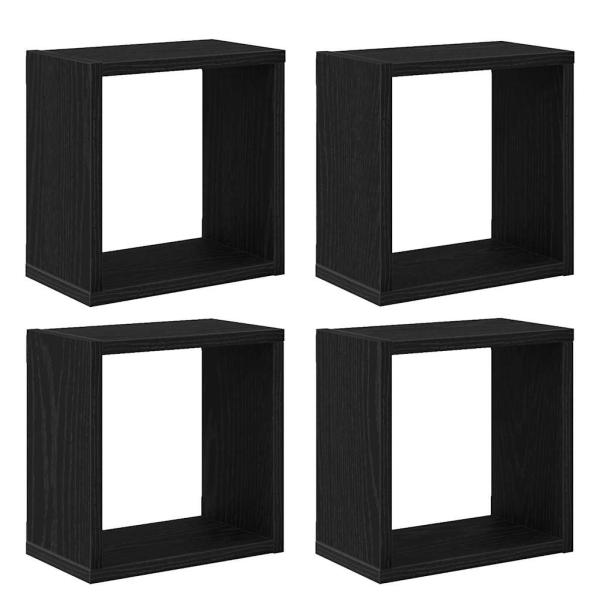 Wandmontierte Regale Schwarze Eiche Holzwerkstoff 26 x 15 x 26 cm