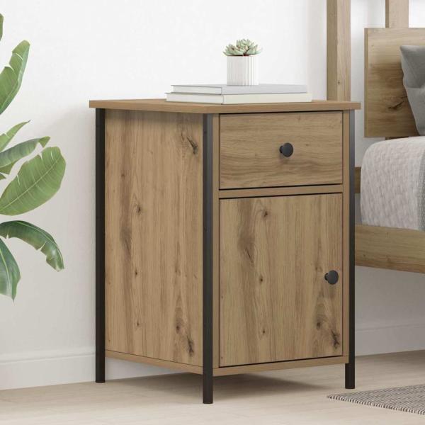 ARDEBO.de - Nachttische 2 Stk Artisan Eiche 40x42x60 cm Holzwerkstoff