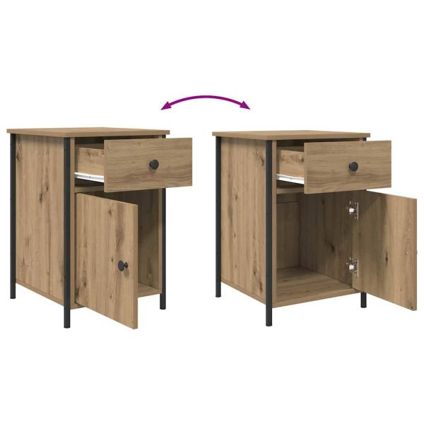 Nachttische 2 Stk Artisan Eiche 40x42x60 cm Holzwerkstoff