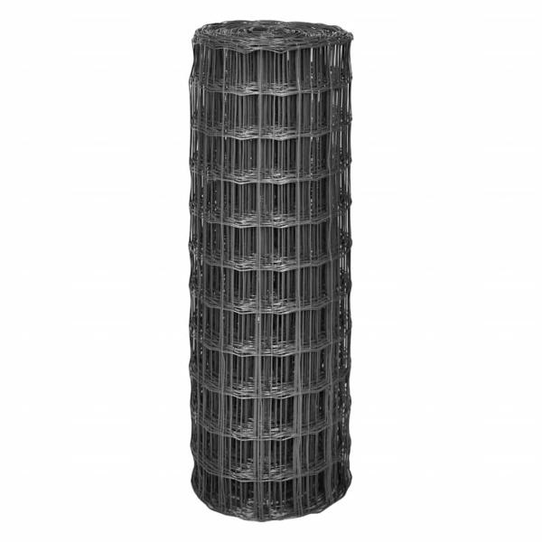 Eurozaun Stahl 10 x 1 m Grau