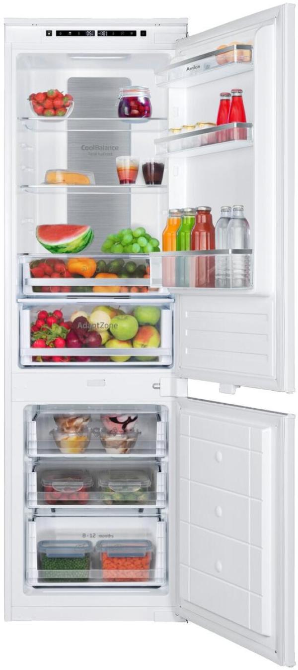 Amica EKGCS 387 960 Einbau-Kühl-/Gefrierkombination, Nischenhöhe: 178 cm, 244 L, Festtür-Technik, NoFrost, elektronische Steuerung, Inverter Kompressor, weiß (1195123)