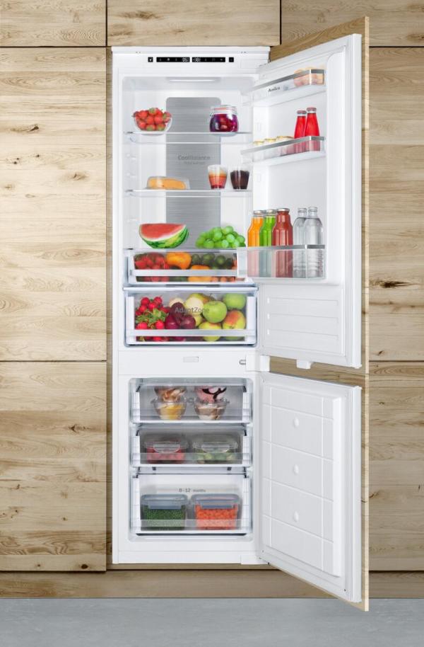 Amica EKGCS 387 960 Einbau-Kühl-/Gefrierkombination, Nischenhöhe: 178 cm, 244 L, Festtür-Technik, NoFrost, elektronische Steuerung, Inverter Kompressor, weiß (1195123)