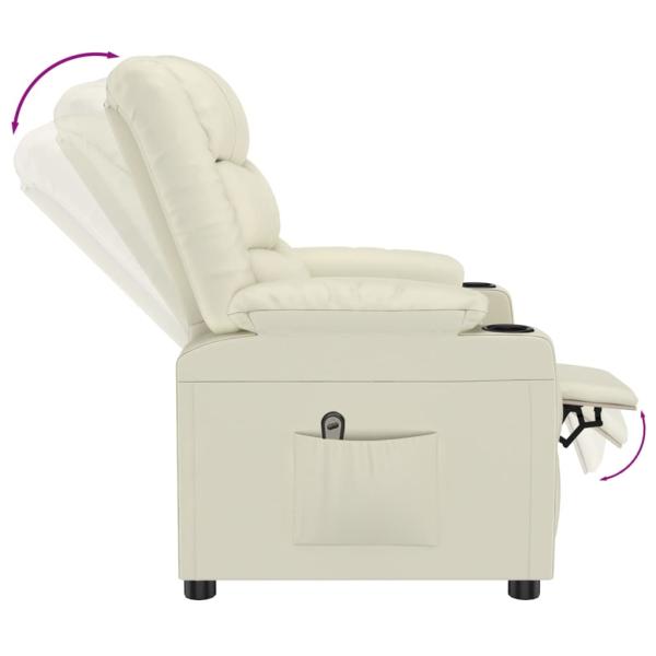 Relaxsessel Elektrisch Creme Kunstleder