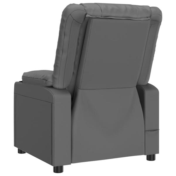 Massagesessel Elektrisch Grau Kunstleder