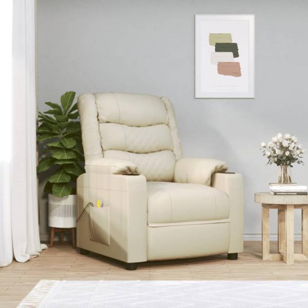 ARDEBO.de - Massagesessel Creme Kunstleder