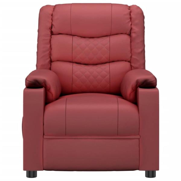Massagesessel Weinrot Kunstleder