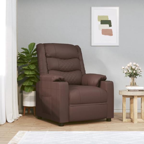 ARDEBO.de - Massagesessel Elektrisch Braun Kunstleder
