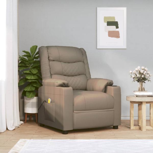 ARDEBO.de - Massagesessel Cappuccino-Braun Kunstleder