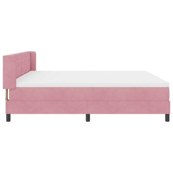 Boxspringbett mit Matratze Rosa 200x200 cm Samt