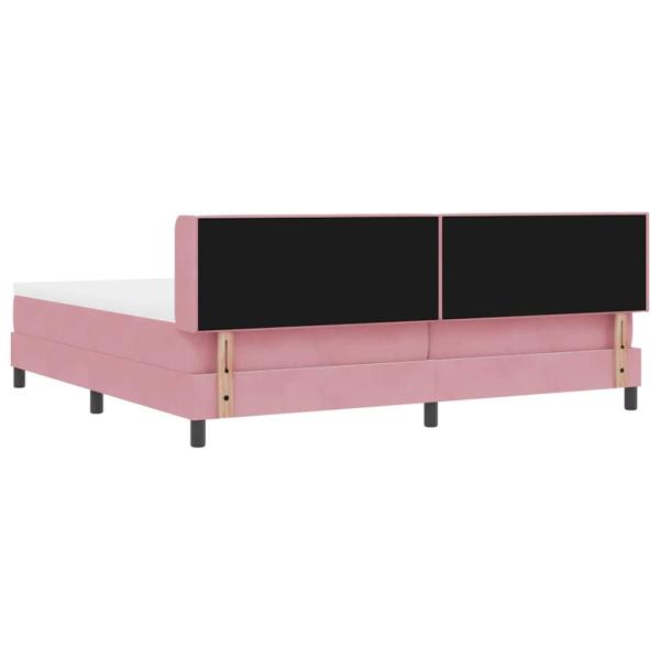 Boxspringbett mit Matratze Rosa 200x200 cm Samt