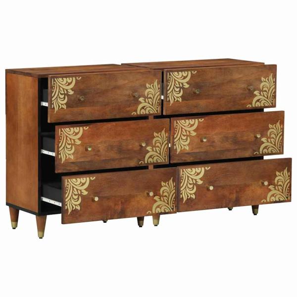 Sideboards 2 Stück Honigbraun 60x33.5x75 cm Massivholz Mango, Sideboard 60x33x75 cm Massivholz Mango