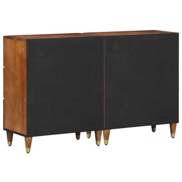 Sideboards 2 Stück Honigbraun 60x33.5x75 cm Massivholz Mango, Sideboard 60x33x75 cm Massivholz Mango