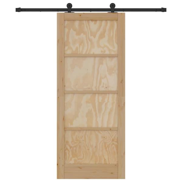 Schiebetür mit Hardware-Set 83x202 cm Massivholzkiefer, Innentür 'ORKDAL'83x202x4 cm Massivholzkiefer