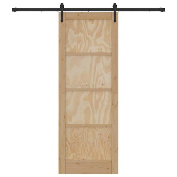 Schiebetür mit Beschlägen Set 78x211 cm Kiefernholz, Innentür 'ORKDAL'78x211x4 cm Kiefernholz