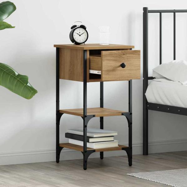Nachttisch 2 Stk. Braun 33,5 x 36 x 70 cm Holzwerkstoff