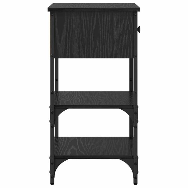 Nachttisch Schwarz Eiche 34x36x70 cm Engineered Wood