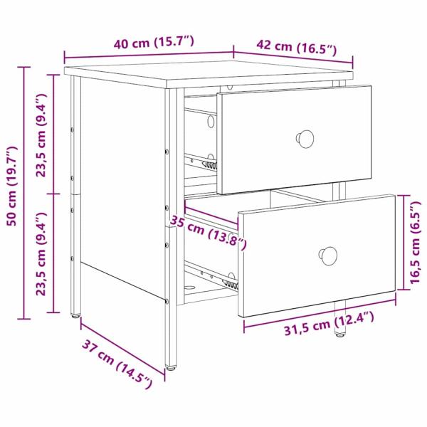 Nachttisch Alter Holz 40x42x50 cm
