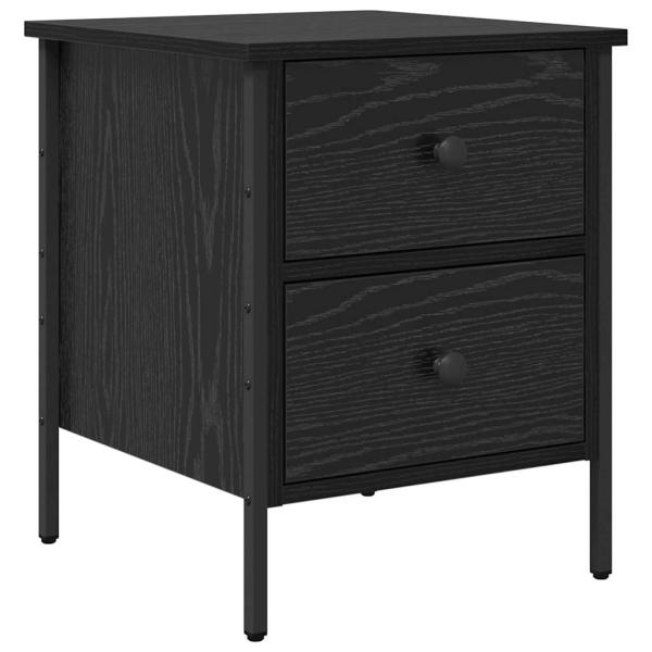 Nachttisch Schwarz Eiche 40x42x50 cm Holzwerkstoff