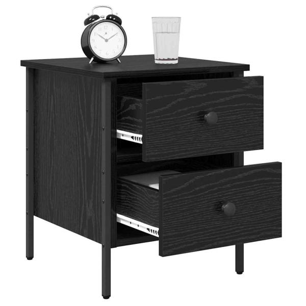Nachttisch Schwarz Eiche 40x42x50 cm Holzwerkstoff