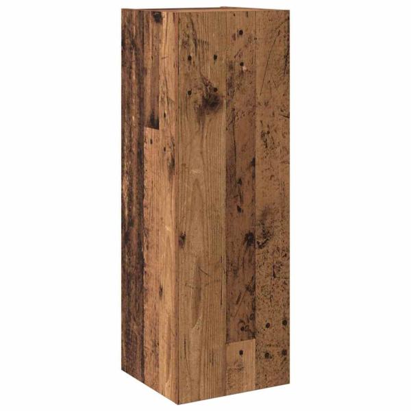 4-teiliges TV Schrank Set Wandmontiert Altholz Ingenieurholz