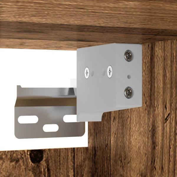 4-teiliges TV Schrank Set Wandmontiert Altholz Ingenieurholz