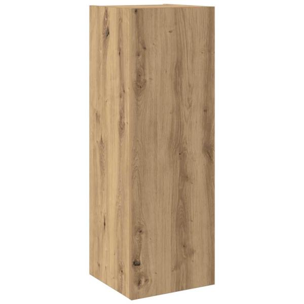 4-teiliges TV Schrank Set Wandmontiert Artisan Eiche Holzwerkstoff