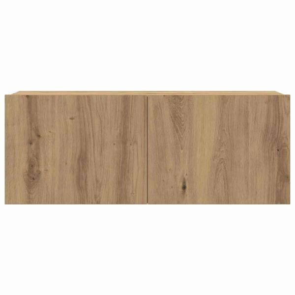 4-teiliges TV Schrank Set Wandmontiert Artisan Eiche Holzwerkstoff