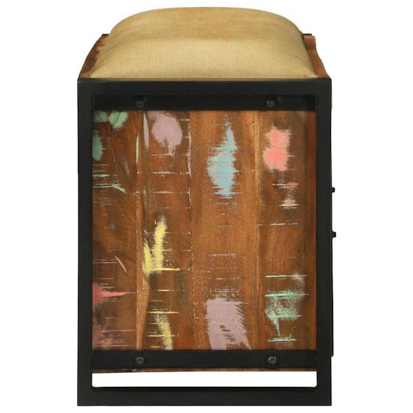 Bankschrank Mehrfarbig 100x35x50 cm Massivholz Wiederverwertet
