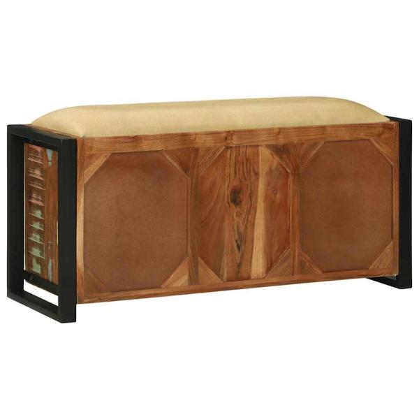 Bankschrank Mehrfarbig 100x35x50 cm Massivholz Wiederverwertet