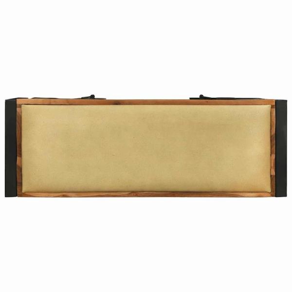 Bankschrank Mehrfarbig 100x35x50 cm Massivholz Wiederverwertet