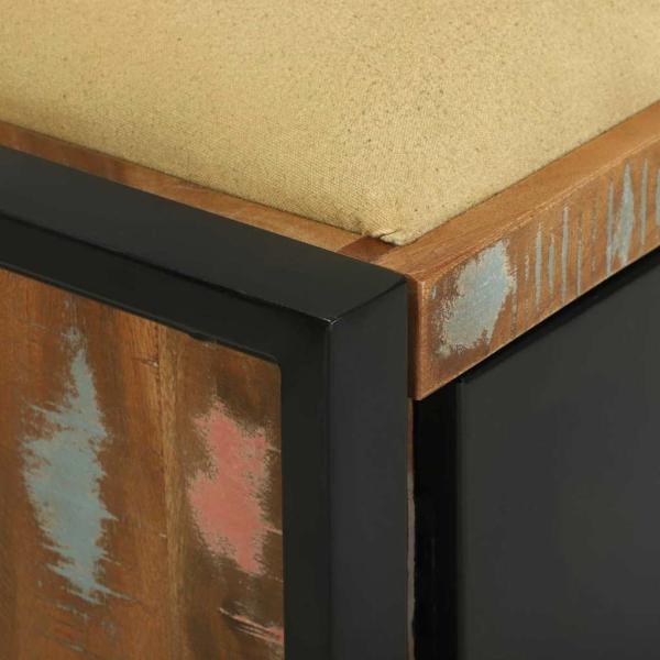 Bankschrank Mehrfarbig 100x35x50 cm Massivholz Wiederverwertet