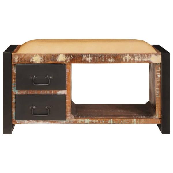 Aufbewahrungsbank Bunt 80x35x40 cm Massivholz Recyceltes Holz