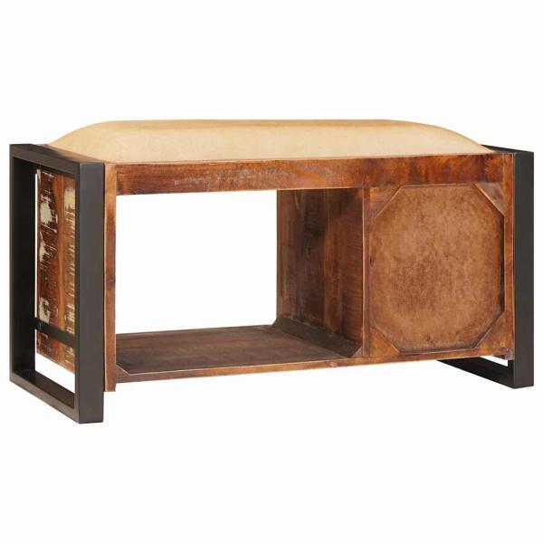 Aufbewahrungsbank Bunt 80x35x40 cm Massivholz Recyceltes Holz