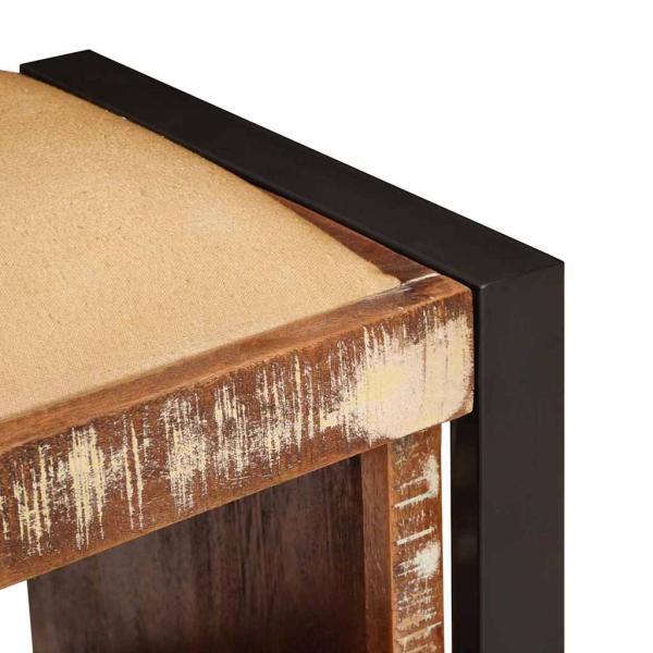 Aufbewahrungsbank Bunt 80x35x40 cm Massivholz Recyceltes Holz