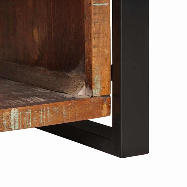 Aufbewahrungsbank Bunt 80x35x40 cm Massivholz Recyceltes Holz