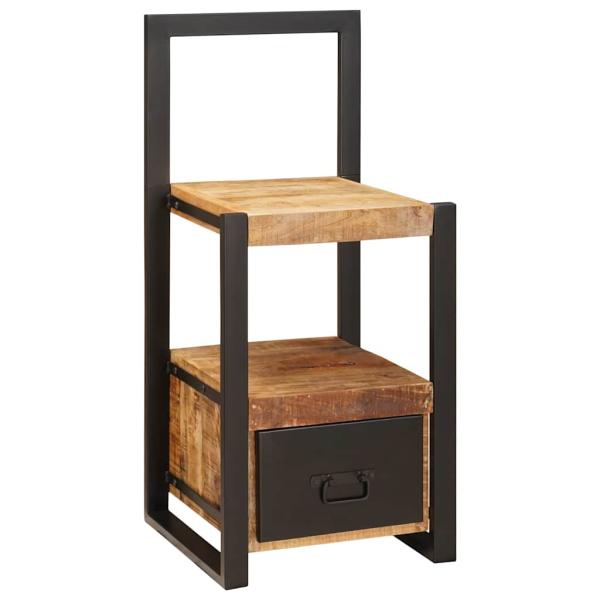 ARDEBO.de - Valet Stand 40x40x90 cm Solid Rough Wood Mango