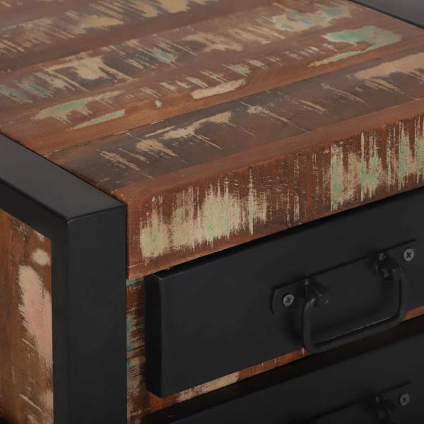 Telefonständer Mehrfarbig 40x40x80 cm Massivholz Altholz