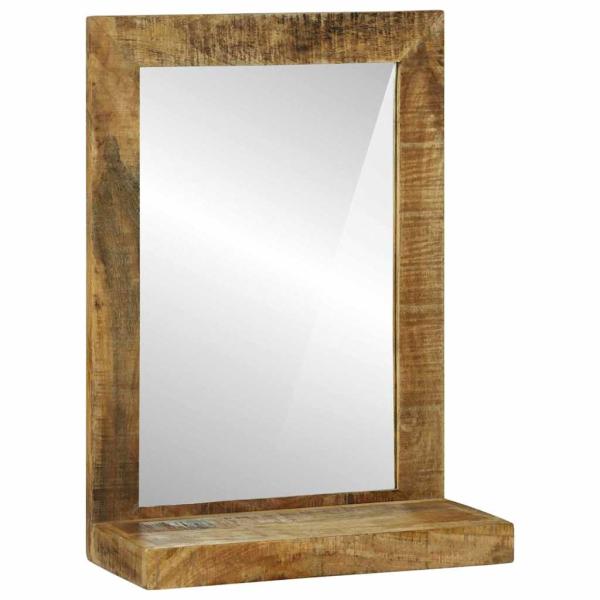 ARDEBO.de - Badspiegel 50x22x70 cm Massiv raues Mangoholz