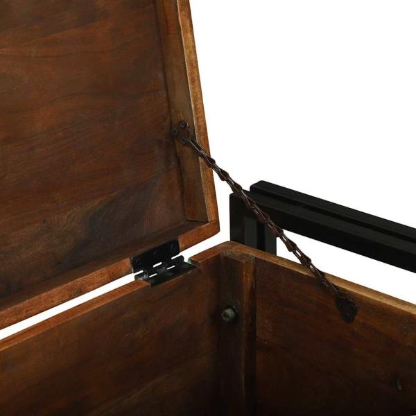 Aufbewahrungskiste bunt 80x50x50 cm aus solidem recyceltem Holz