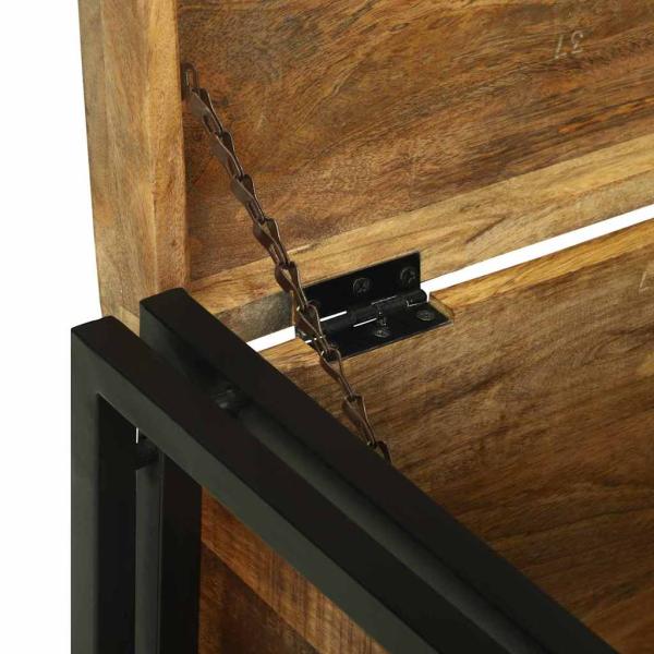 Aufbewahrungskiste 60x40x41 cm aus rauem Mango-Holz